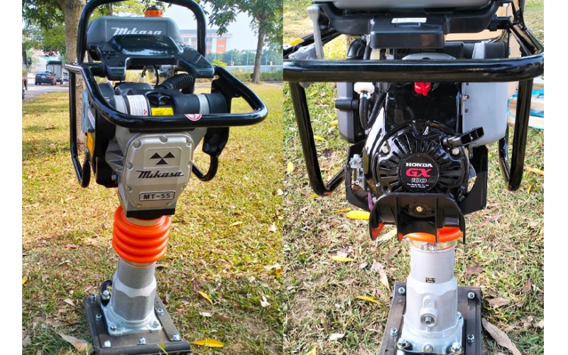 hình ảnh thực tế giao máy đầm cóc Míkasa MT-55 cho khách