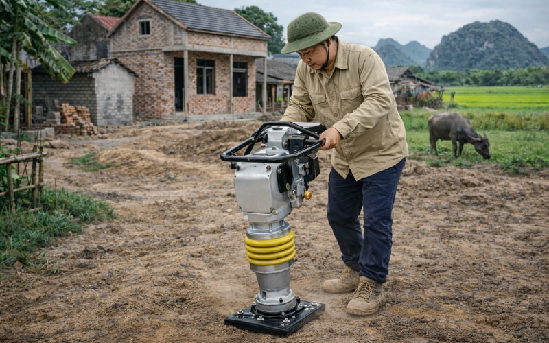 Hướng dẫn sử dụng máy đầm nền DCD-80