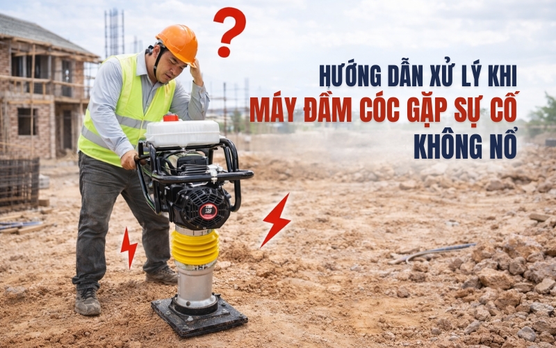 Hướng dẫn xử lý khi máy đầm cóc gặp sự cố không nổ