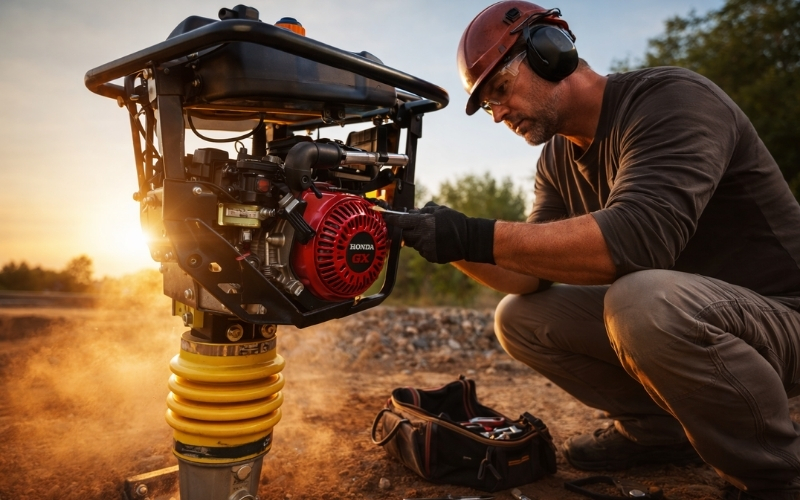 Vài lỗi thường gặp khi vận hành máy đầm cóc và cách khắc phục