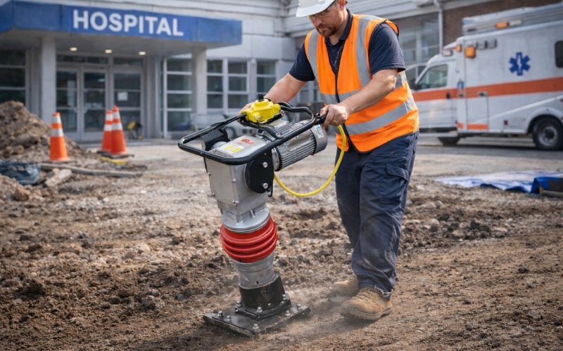 Máy đầm nền chạy điện