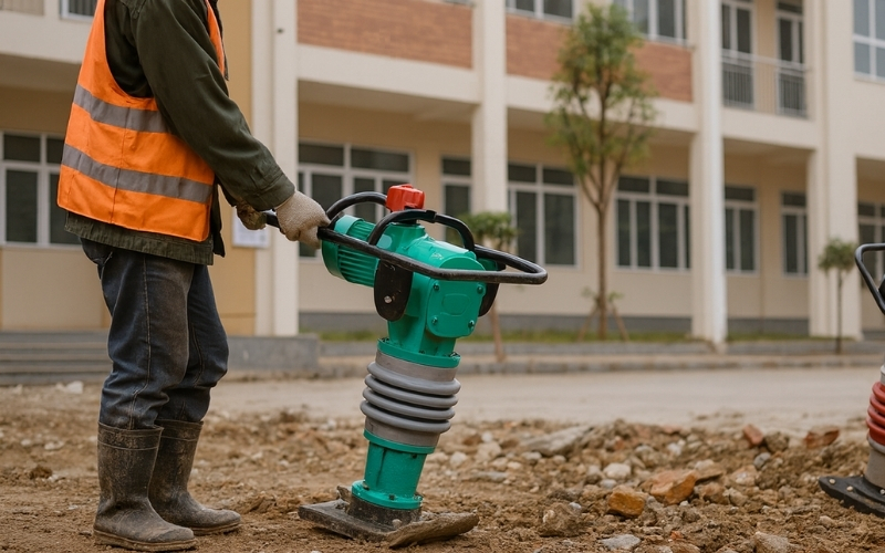 Máy đầm cóc chạy điện