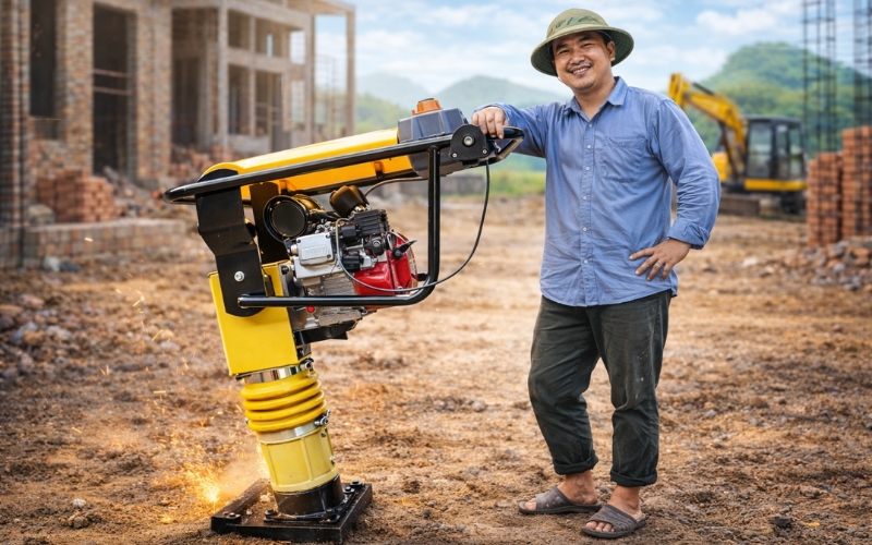 Máy đầm Honda luôn là lựa chọn hàng đầu trong công trình