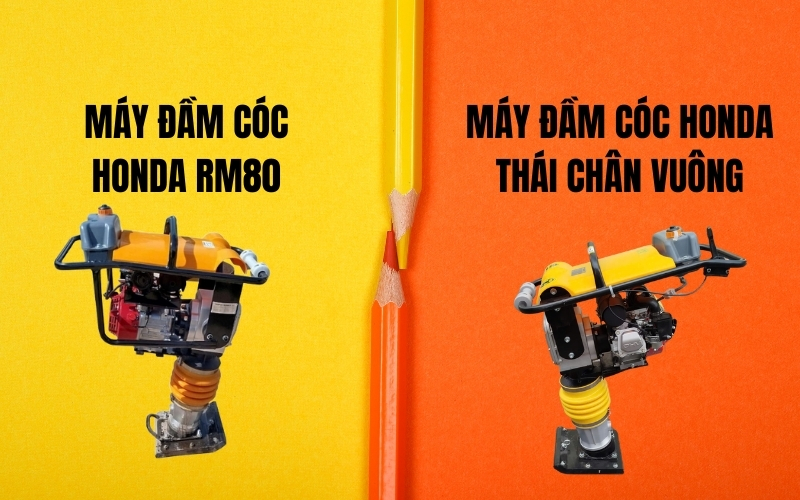 Máy đầm cóc Honda RM80 và Honda Thái Chân vuông: Máy nào tốt?