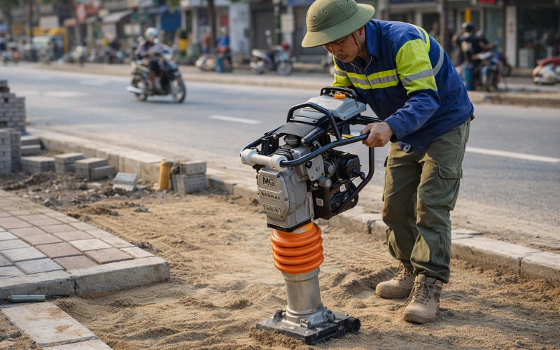 Máy đầm nền Mikasa MT77HR