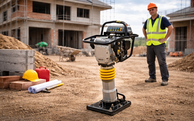 Máy đầm cóc Robin chạy xăng Rakuda RM55