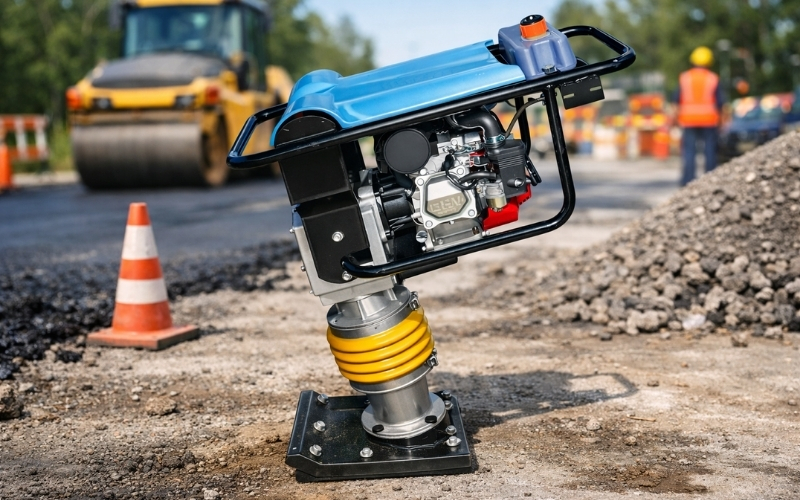 Nên dùng máy đầm cóc xăng