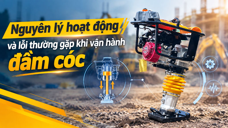 Nguyên lý hoạt động và lỗi thường gặp khi vận hành đầm cóc