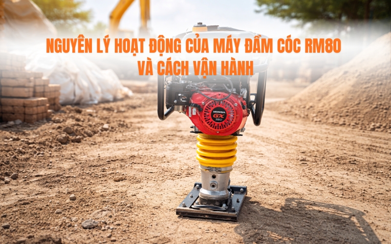 Nguyên lý hoạt động của máy đầm cóc RM80 và cách vận hành