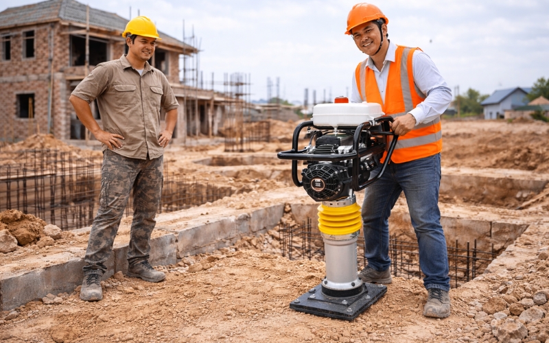 Những lưu ý quan trọng khi xử lý máy đầm đất không nổ