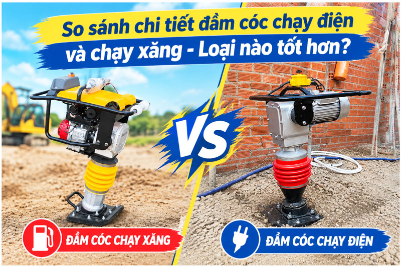 So sánh chi tiết đầm cóc chạy điện và chạy xăng - Loại nào tốt hơn?