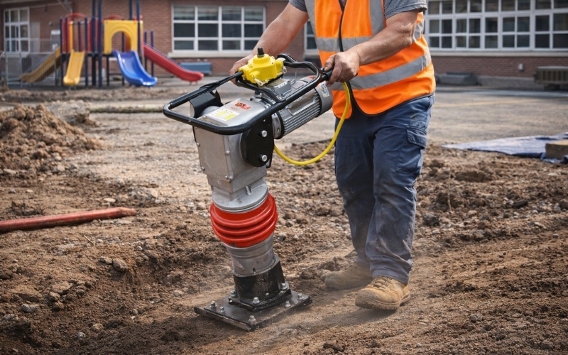 So sánh may dam coc chay dien và máy đầm nền Honda