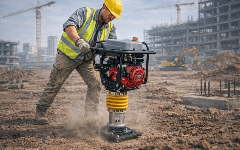 So sánh máy đầm cóc Honda và máy đầm điện