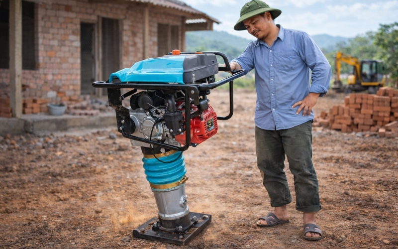 Thông số kỹ thuật của máy đầm cóc GX160 chân vuông