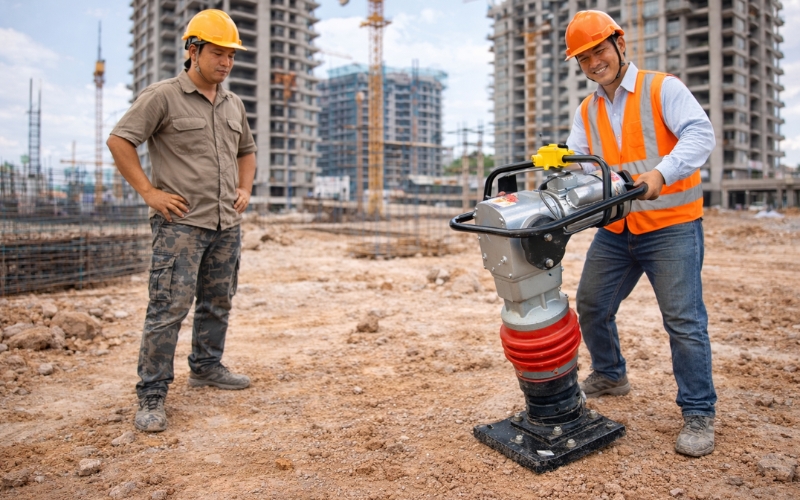 Thông số kỹ thuật của máy đầm cóc điện HCD90 220v loại thường 