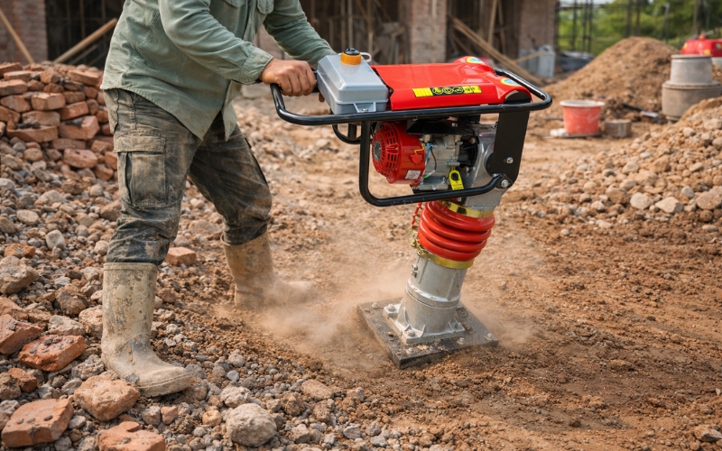 Tính năng của máy đầm cóc xăng RM90G