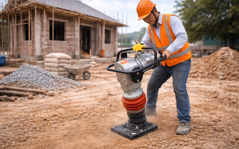 Đặc điểm và tính năng nổi bật của máy đầm cóc chạy điện HCD90 220V