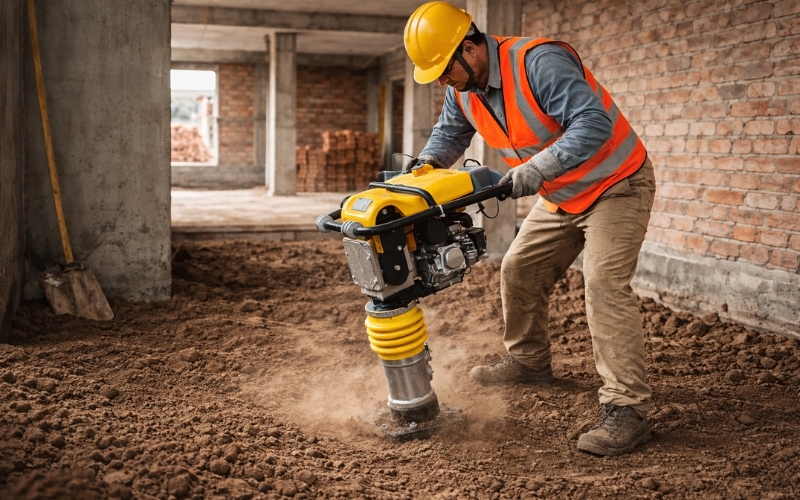 Tính ứng dụng của thiết bị đầm cóc trong xây dựng