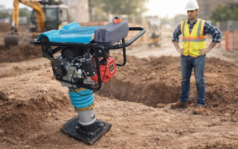 Tổng quan máy đầm cóc GX160 chân vuông