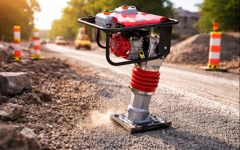 Vai trò của máy đầm cóc trong xây dựng