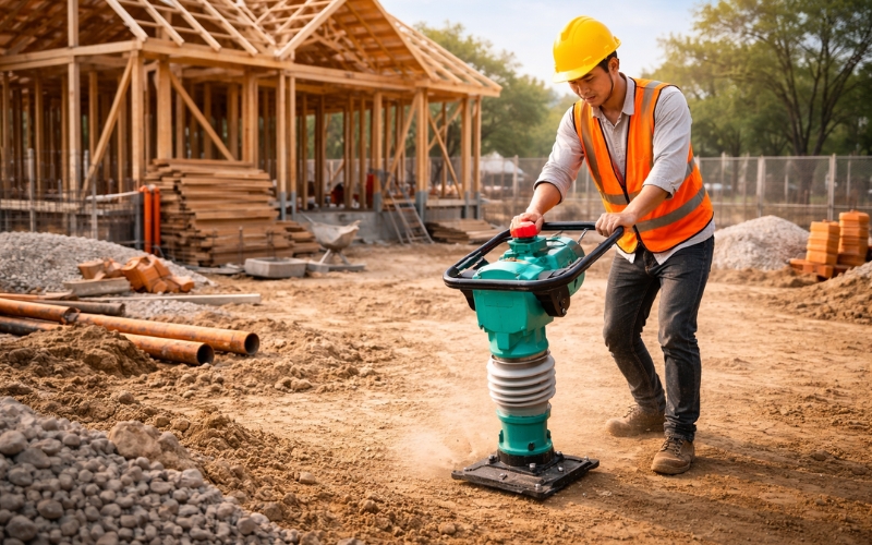 Vì sao máy đầm nền ngày càng được sử dụng phổ biến