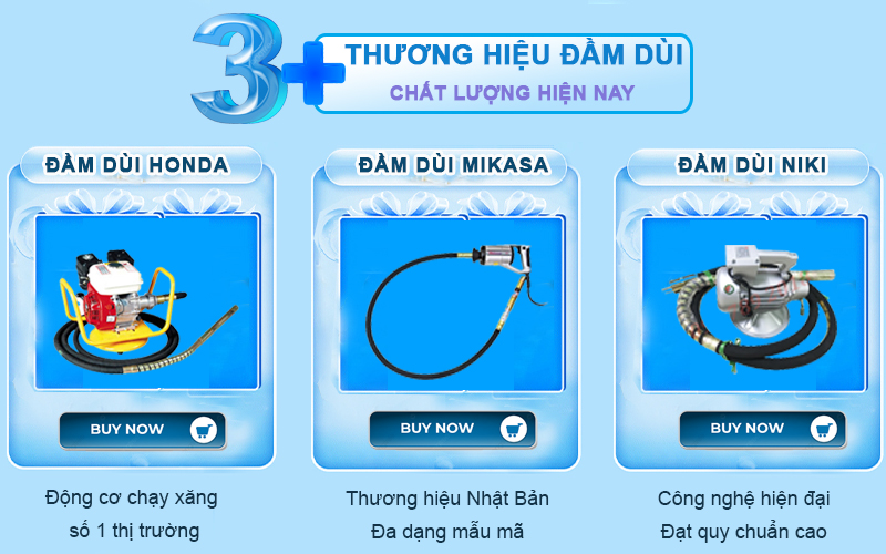 Thương hiệu cung cấp máy đầm dùi chất lượng cao, giá tốt 