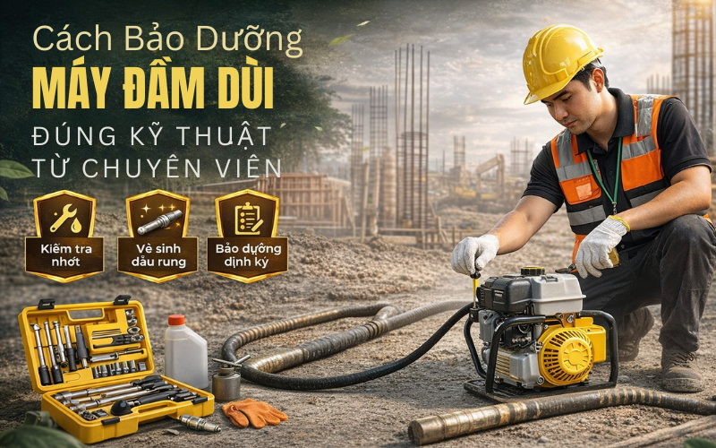 Cách bảo dưỡng máy đầm dùi đúng kỹ thuật từ chuyên viên