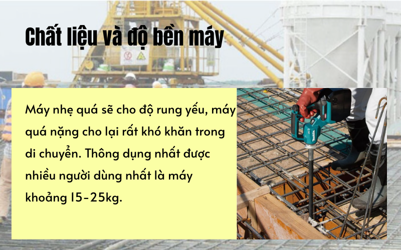 Chất liệu và độ bền máy
