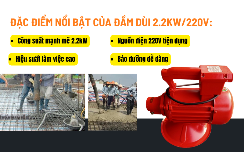 Đầm dùi 2.2Kw220v
