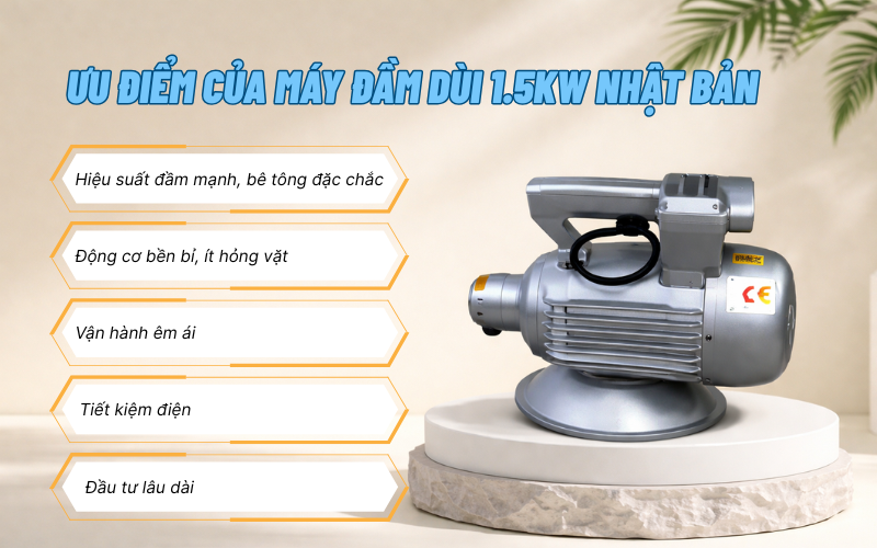 Máy đầm dùi 1.5kW Nhật Bản Có đáng đầu tư?