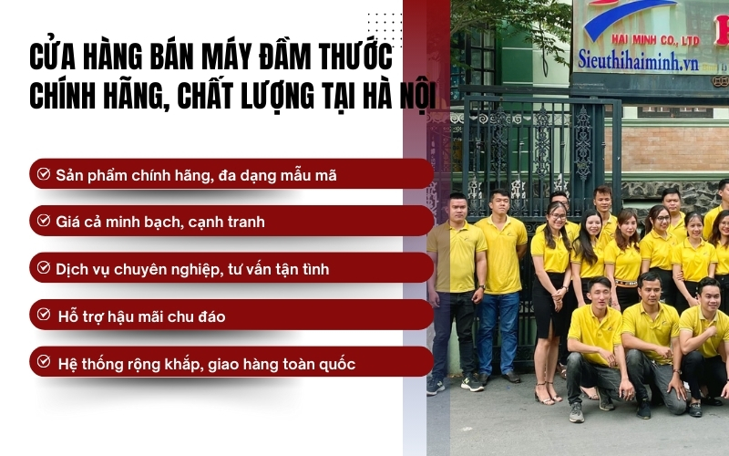 Cửa hàng bán máy đầm thước chính hãng, chất lượng tại Hà Nội