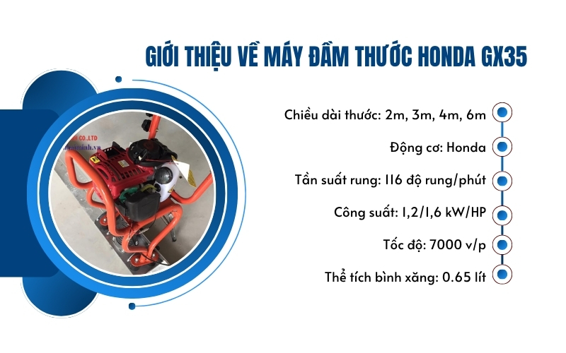 Giới thiệu về Máy đầm thước Honda GX35