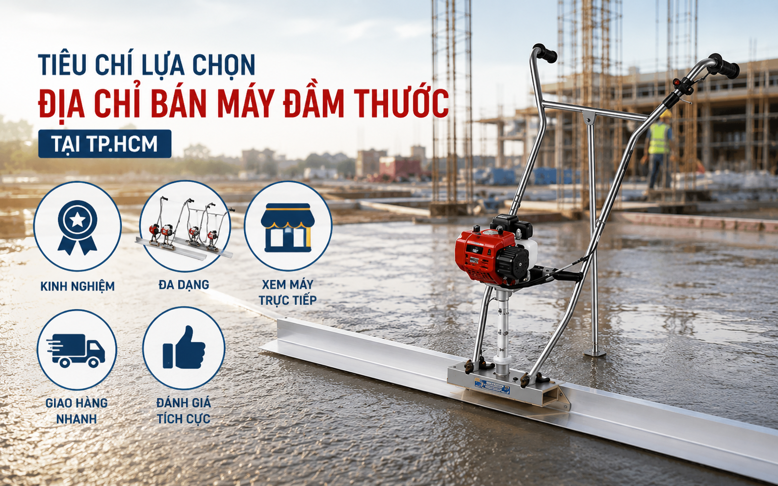 Tiêu chí lựa chọn địa chỉ bán máy đầm thước tại TP.HCM