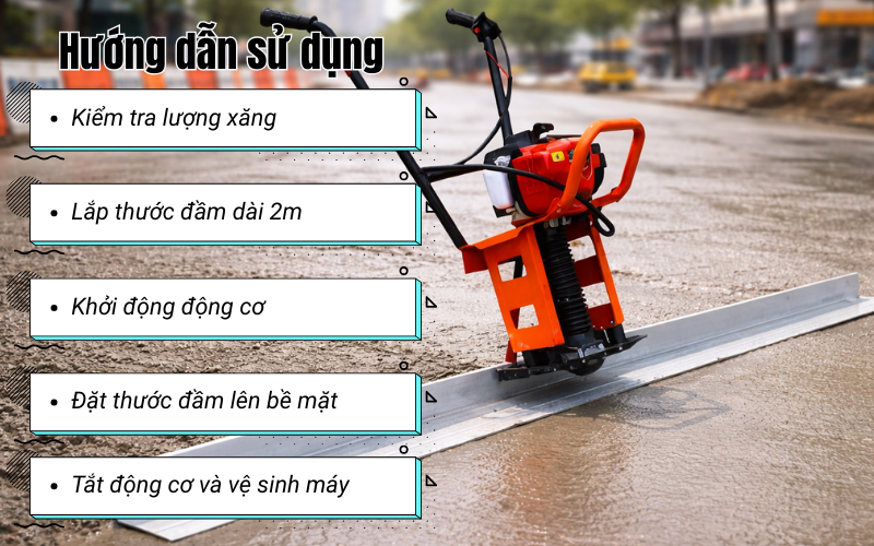 Máy đầm thước 2m Gx35 Trung quốc