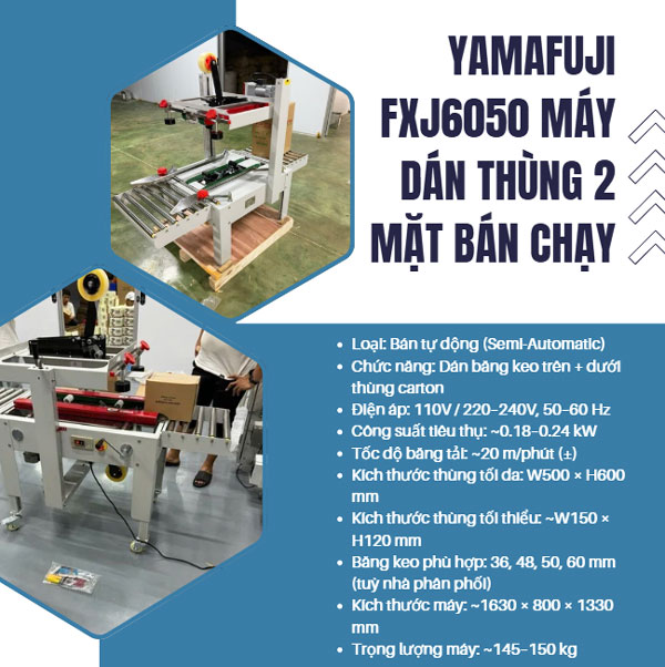 Máy dán thùng 2 mặt bán chạy hiện nay
