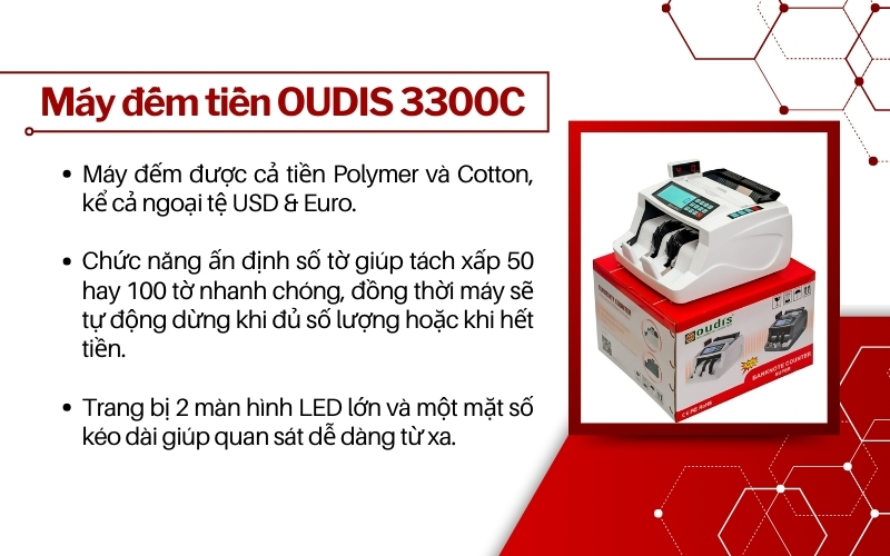 Máy đếm tiền OUDIS 3300C chỉ 2 triệu
