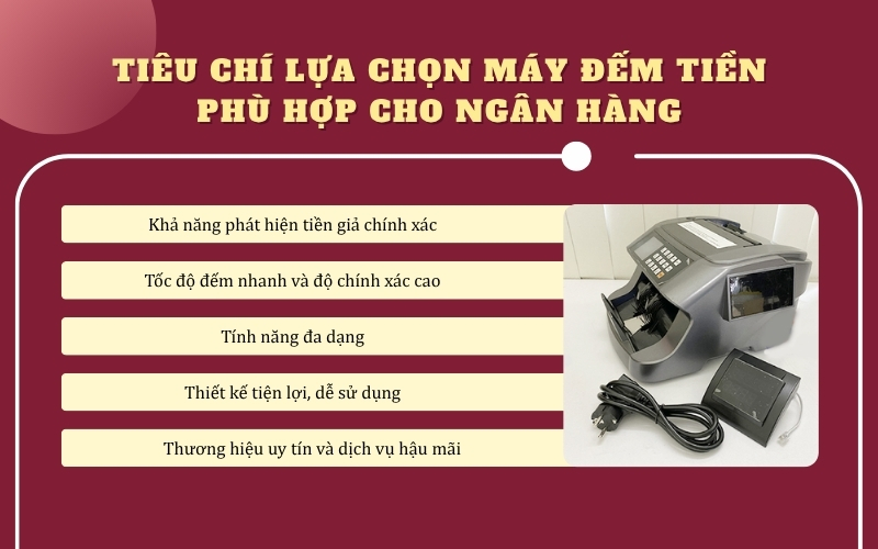 Tiêu chí lựa chọn máy đếm tiền phù hợp cho ngân hàng