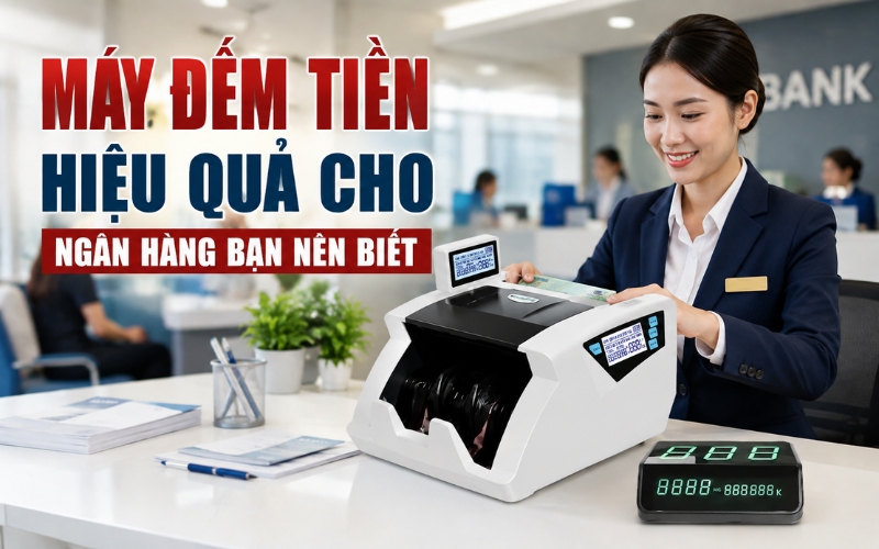 Máy đếm tiền hiệu quả cho ngân hàng bạn nên biết