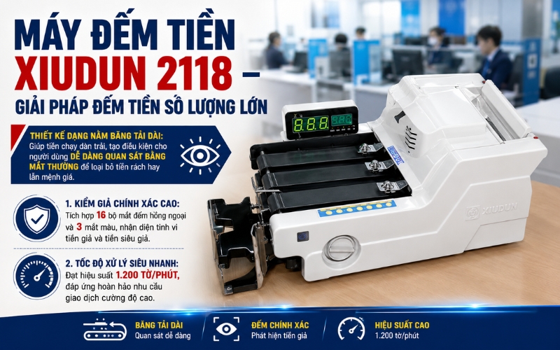 Máy đếm tiền Xiudun 2118