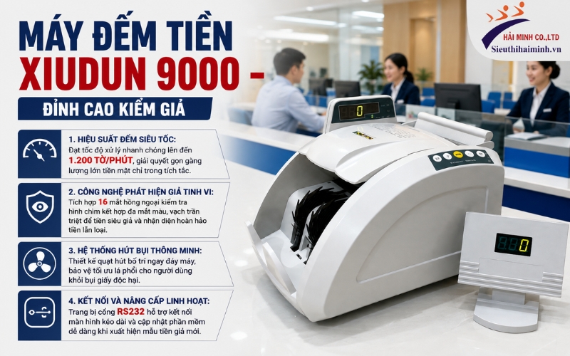 Máy đếm tiền Xiudun 9000