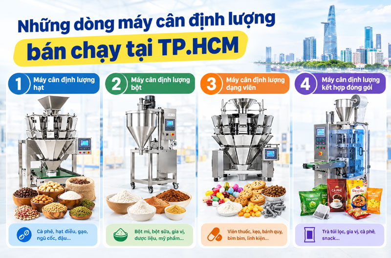 Những dòng máy cân định lượng bán chạy tại TP.HCM