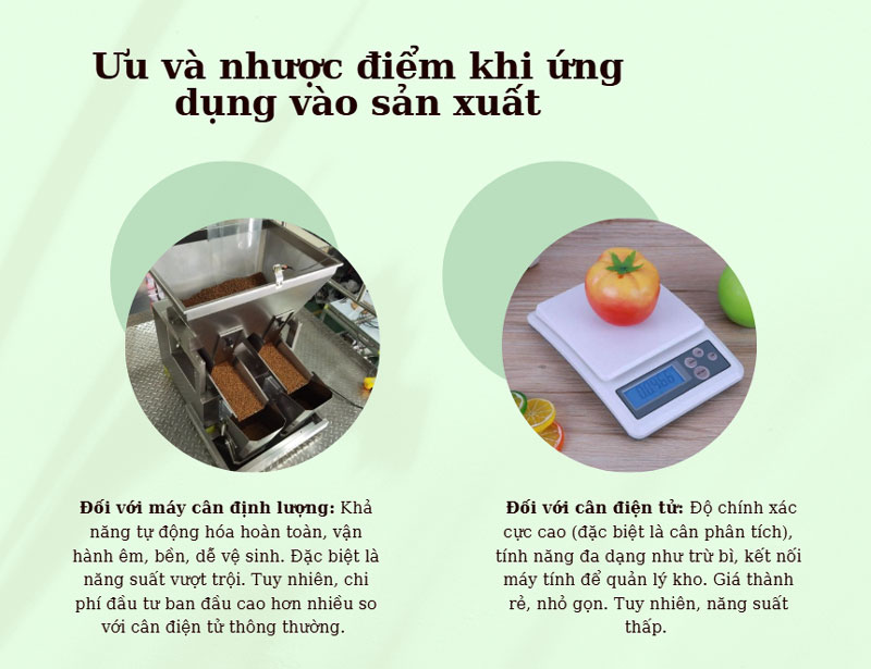 Cân định lượng và cân điện tử có giống nhau không?
