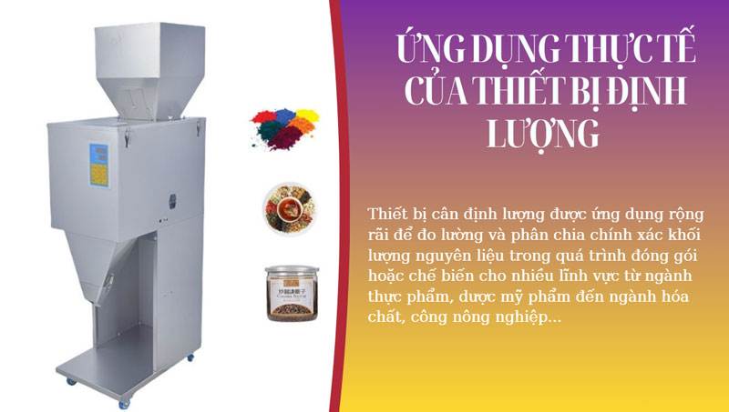 Ứng dụng thực tế của thiết bị định lượng 