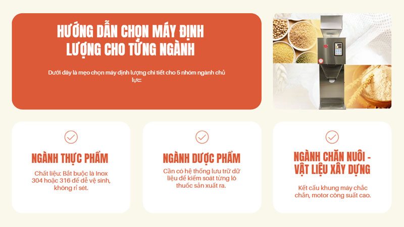 Mẹo chọn máy định lượng phù hợp nhu cầu