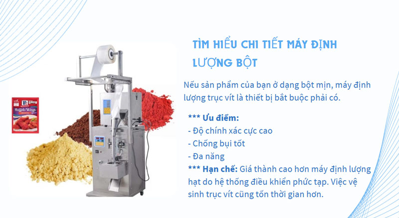 Nên mua máy định lượng bột hay hạt?