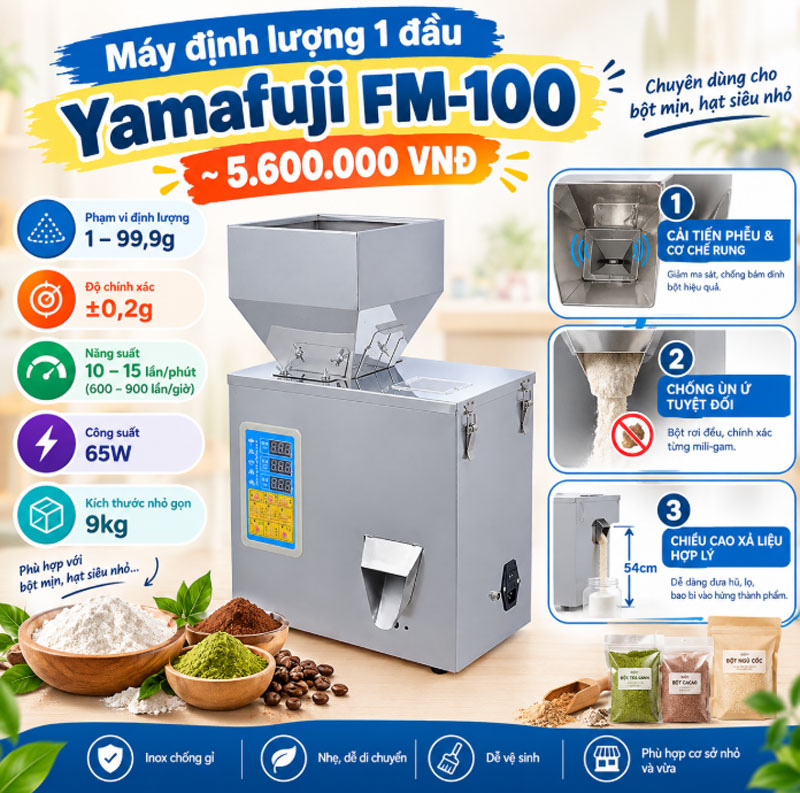 Máy định lượng 1 đầu Yamafuji FM-100 (~5.600.000 VNĐ)