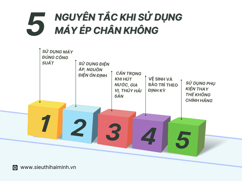 5 nguyên tắc khi sử dụng máy ép chân không