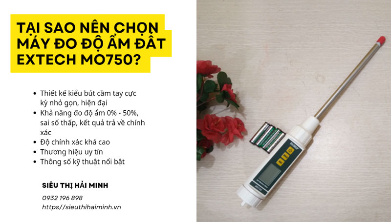 Tại sao nên chọn máy đo độ ẩm đất Extech MO750?