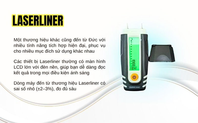 Laserliner (Đức) – Nhẹ, giá tốt, dễ thao tác