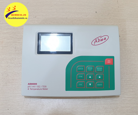Máy đo pH-ORP-độ dẫn (EC), TDS và nhiệt độ để bàn Adwa AD8000